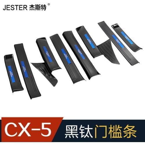 304 stainless steel Plate Door Sill Welcome Pedal Car Styling Accessories (inside + outside) FOR Mazda CX-5 2017 2018 2019