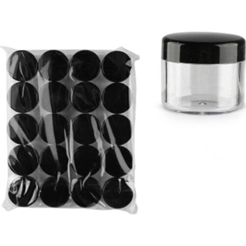 3g 5g 10g15g 20g Refillabe Bottles travel bottles Black cap bottles face cream or eye cream jar cosmetics packages box