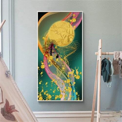 5D diamond painting set Abstract Gold art diamond embroidery full square round drill puzzles gifts for the new year large F2