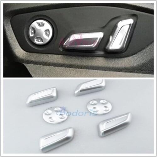 Interior Mouling Trims Seat Adjust Button Cover ABS 6 pcs Chrome Car Styling 2016 2017 For Audi Q7 Accessories