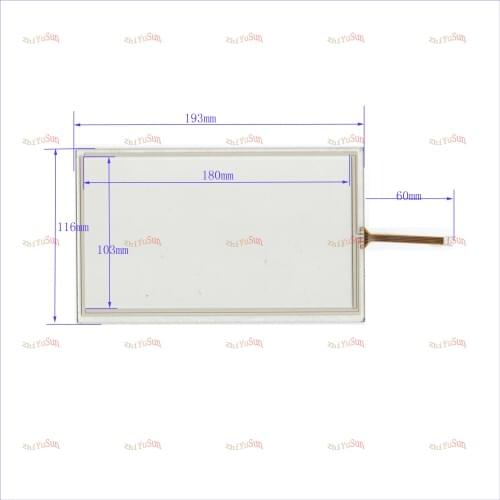 ZhiYuSun HLD-TP-3156 Free shipping 8 four wire resistive 193 117 Gps Handwritten Screen Touch Screen Digitizer HLDTP3156