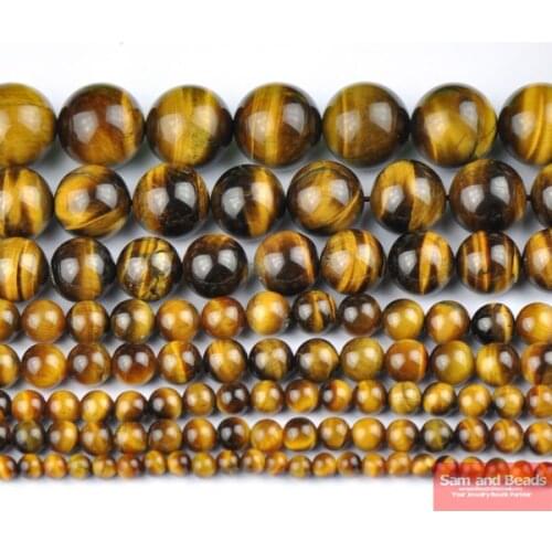 Free Shipping Natural Yellow Tiger Eye Beads 15.5" Pick Size 4mm 6mm 8mm 10mm 12mm 14mm TEB01