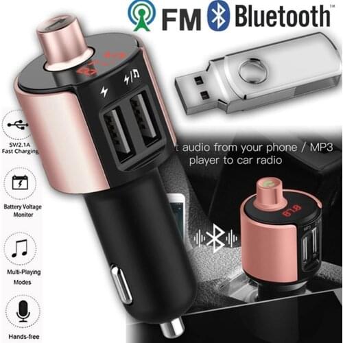 Wireless Bluetooth FM Transmitter Modulator Car Radio Adapter Car MP3 Player 3.4A Dual USB Car Charger Handsfree Car Kit