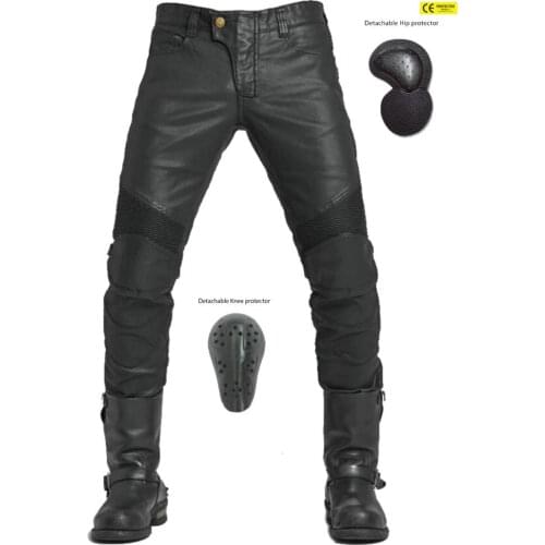 New Style Pants Motorcycle Pants Mens Leather Pants Motorcycle Jeans Tendon Leather Protective Gear Riding Travel Moto Pants