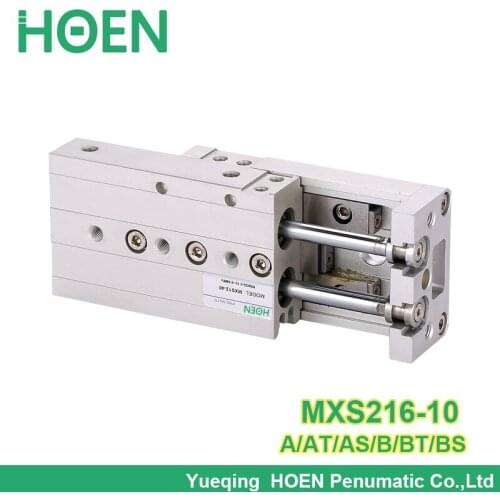 MXS16-10 MXS16-10A MXS16-10AT MXS16-10AS MXS series MXS16-10B MXS16-10BBT MXS16-10BS Air Slide Table Double Acting cylinder