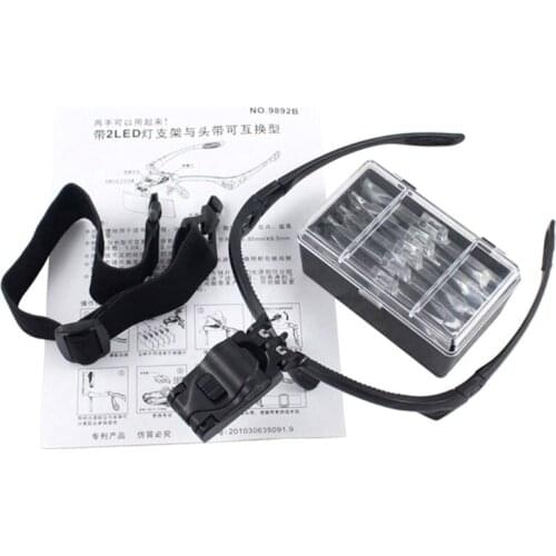 Handsfree Head Mount Magnifying Glass Visor Headset Loupe Tools Professional G32A