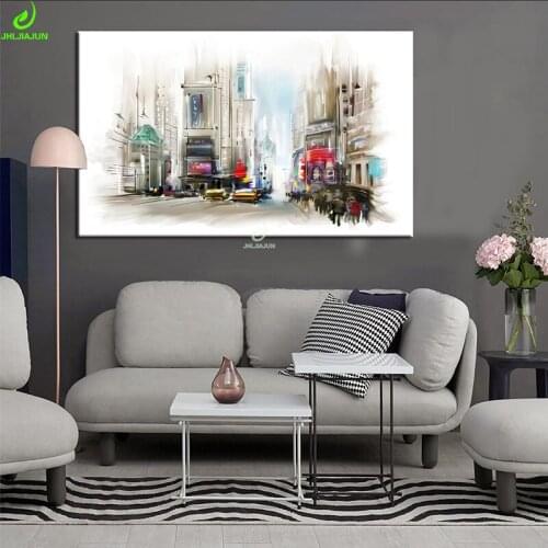 JHLJIAJUN Canvas Painting London Street Nordic Colorful Oil Wall Art Print And Poster Modern Study Living Room Home Decor