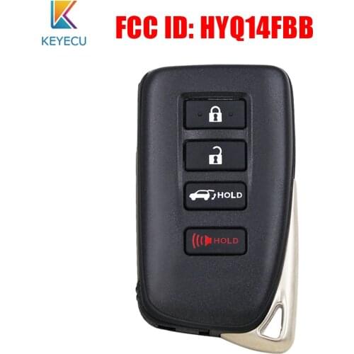 KEYECU Keyless-Go Smart Rmote Key 4 Buttons ASK 314.3MHz for Lexus SUV 2017-2019 FCC ID: HYQ14FBB, P/N: 89904-0E160