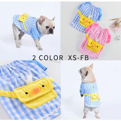Pet Costume Dog Vests Spring Summer Pets Clothes Plaid Cute Pets Vest Teddy Pug Corgi Pomeranian Bichon Yorkie Poodle Clothing S