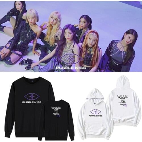Kpop PURPLE KISS album same hoodies sweatshirt pullover printing casual top jacket women and men