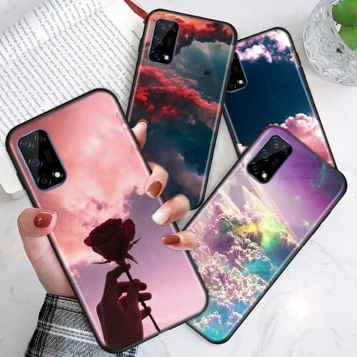 Beautiful Cloud Colorful For Realme V15 X50 X7 X3 superzoom X2 C17 C11 C3 7i 7 6i 6S 6 5 Narzo 20 5G Pro Soft Phone Case