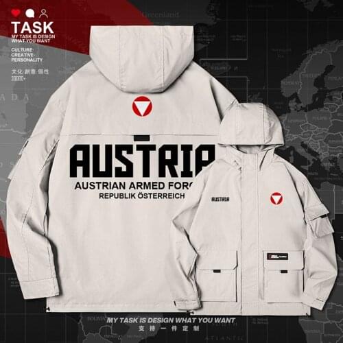 Austria Austrian AUT men jacket hooded air force logo army fan new Tactical chaquetas hombre windbreaker casual autumn clothes