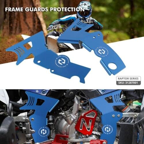 NICECNC ATV Left and Right Frame Guard Protector Cover For Yamaha Raptor 700 2006-2011 2013-2020 700R 2012-2020 Aluminium