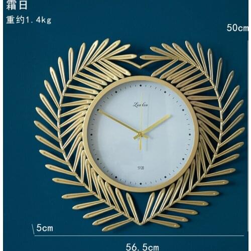Nordic Living Room Wall Clock Large Luxury Creative Kitchen Clock Wall Modern Design Art Mute Wandklok Watch Decorative AA50WC