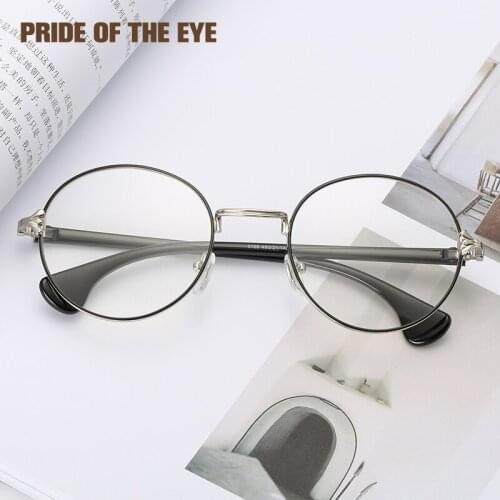Anti Blue Ray Glasses Fashion Rrtro Artisti Round Oval Glasses for Men Women Blue Light Blocking Spectacles Computer Metal Frame