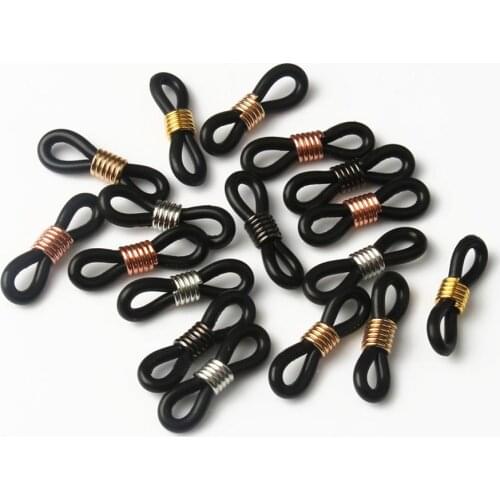 20PCS Plastic Silicone Glasses Chain Connection Glasses Chain Antiskid Rubber Ring Strap Extension Spring DIY Eyeglasses Rope