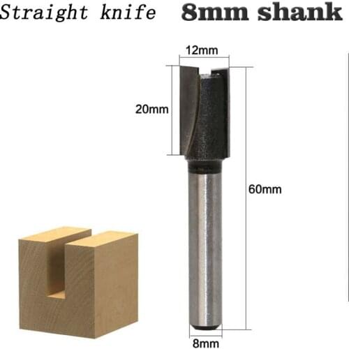 8-handle straight cutter woodworking milling cutter trimming machine head bakelite slotting cutter