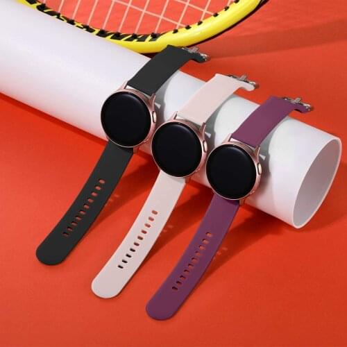 22mm 20mm Silicone strap for Samsung Galaxy Watch3/Huawei watch GT2/Amazfit GTR Comfortable bracelet strap for Active2 42mm band