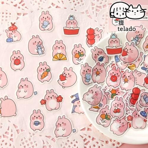 Sharkbang New Arrival 40pcs/pack Kawaii Cat Bear Rabbit Scrapbooking Bullet Stickers DIY Ablum Diary Decorative Sticker