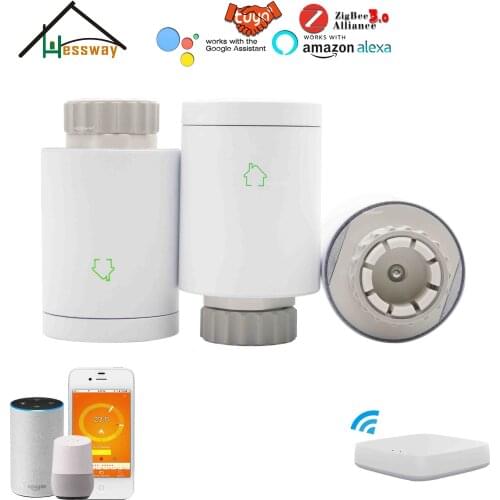 HESSWAY alkaline batteries wifi gateway zigbee radiator thermostat for 2.4GHz 868MHz 915MHz IEEE 802.15.4 self-organization
