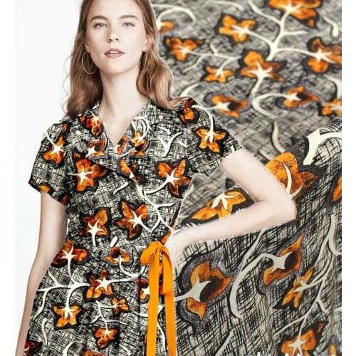 140cm wide printed silk fabric meter 16mm crepe de chine silk fabric drape shirt dress crepe fabric wholesale silk cloth