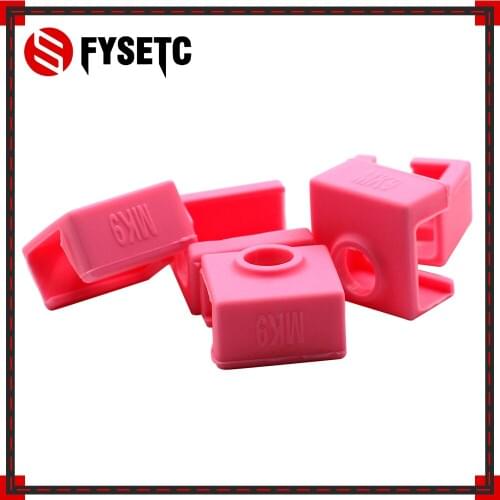 10pcs Pink MK9 Silicone Socks Heater Color Block Cover Silicone Insulation For Replicator Anet Prusa i3 Tronxy x5s MK7/MK8/MK9