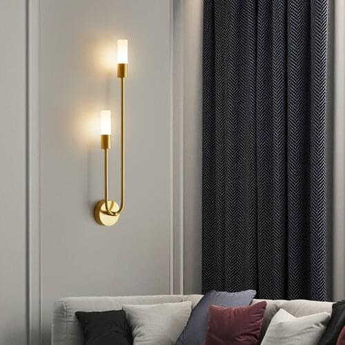 Nordic Led Wall Lamp Sconce Golden Modern Living Luxury Bedroom Bedside Aisle New Lighting Bathroom Decor Mirror Mount G9 Light
