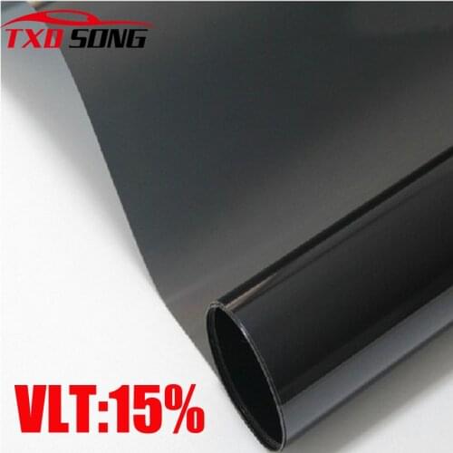 Car Styling 50x300cm Car Side Window Black Tint Film Glass VLT 15% Auto House Solar UV Protection Summer Prevent Ultraviolet