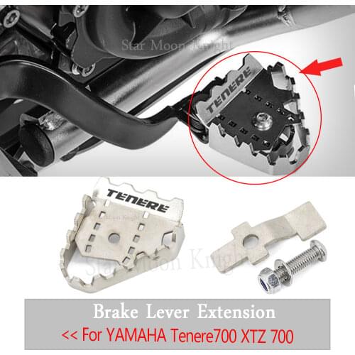 FOR YAMAHA TENERE 700 Tenere700 XTZ 700 T700 Motorcycle Brake Lever Extension Pedal Step Tip Plate Enlarge Extender 2019