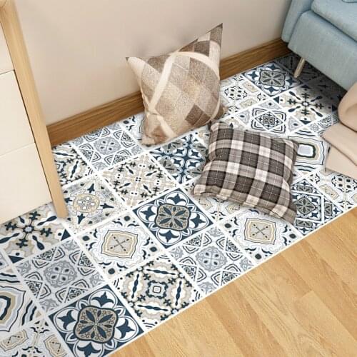 European Retro Pattern Matte Tiles Wall Sticker 50*100cm Transfers Covers For Kitchen Bathroom Ground Renovation Art Sticker