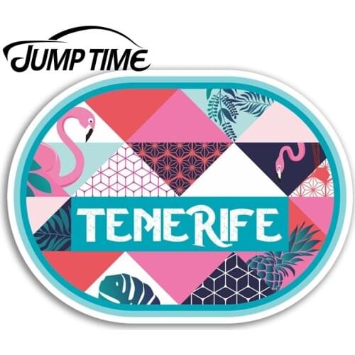 Jump Time for Tropical Tenerife Vinyl Stickers Travel Sticker Laptop Luggage Truck Window Bumper Decal Waterproof Accessories