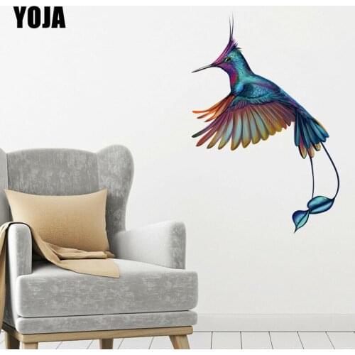 YOJA 41×62CM Hand Drawn Colorful Hummingbirds Home Decor Living Room Wall Stickers Mural 8WS0165