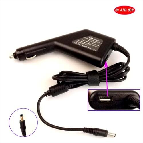 19V 4.74A 90W Laptop Car DC Adapter Charger + USB(5V 2A) for Lenovo G570 G770 g530-4446 G460A G475G G475GL G575GX