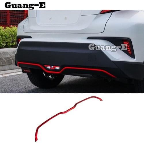 Car Body Protection Bumper Abs Chrome Trunk Trim Rear Back Tail Bottom Hoods Pedal For Toyota C-Hr Chr 2017 2018 2019 2020 2021