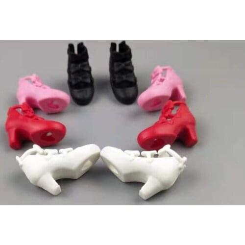 1/6 BJD Bowknot Princess Sandals for Barbie Doll Shoes High Heel Sneaks for Blythe Licca 11.5" Dolls Accessories Toys Girl Gifts