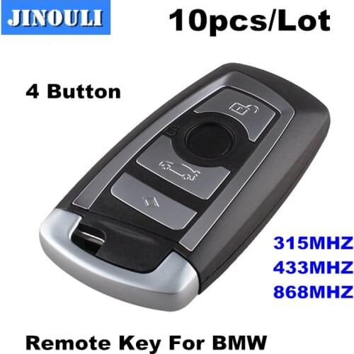 10pcs/Lot New Replacement 3 4 Button Remote Key for BMW F CAS4 5 Series 7 Series with Smart Key 315mhz/433mhz/868mhz for bmw key
