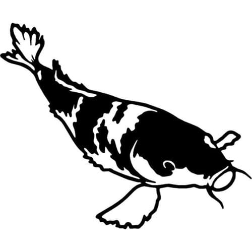 17.8*14.5CM Koi Vinyl Animal Fish Decal Personalized Classic Car Styling Cartoon Decorative Stickers C6-0886