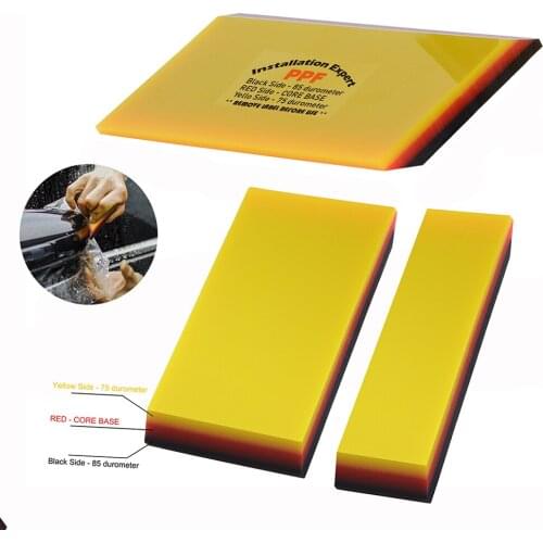 FOSHIO 2/10pcs Soft Car Wrapping Squeegee Carbon Fiber Vinyl Film Install Tool Window Tint Clean 2in1 PPF Scraper Water Wiper