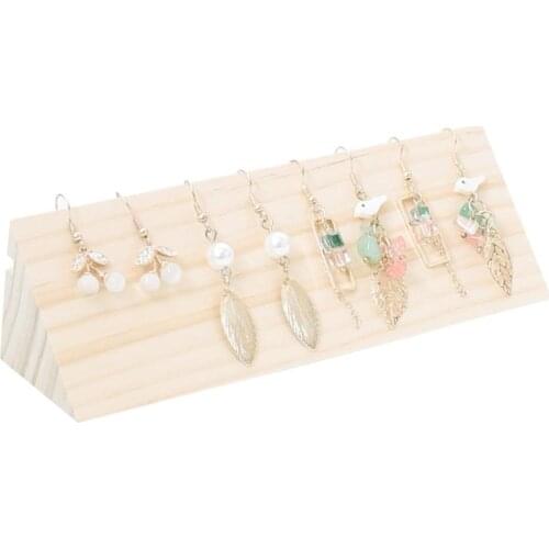 2019 New High-end Geometric Simple Wooden Hook Hanging Stand for Earrings and Jewelry Holder Organizer Stand DIY Decoupage Set