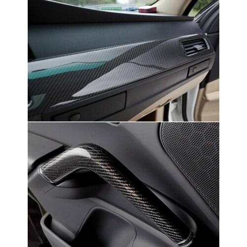 7D Glossy Carbon Fiber Vinyl Film Intrior Wrap Stickers Decals Stickers Film New X7C0
