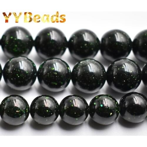 AAA+ Natural Green Sandstone Beads Smooth Loose Spacer Beads 4 6 8 10 12mm For Jewelry Making DIY Charms Bracelets Necklace 15"