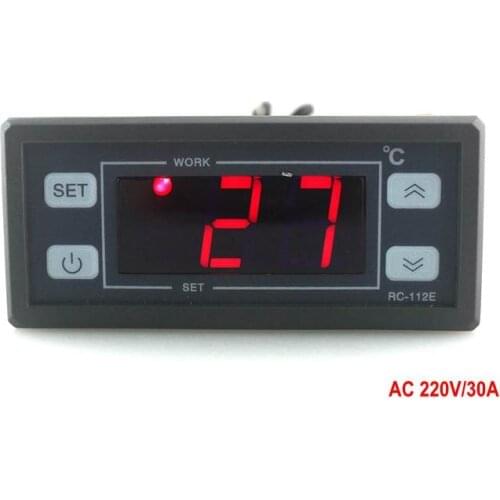 AC 220V 30A Digital Thermostat Regulator for Incubators Temperature Controller with 2m NTC sensor LED Display