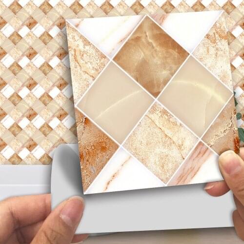 Diamond Marble Mosaic Tile Marble Stickers For Bathroom, Kitchen, Waterproof Art, Murals, Ethylene, Wallpaper MTS011