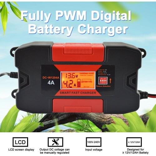 4A 12V Car Battery Charger Auo Car Smart RoHs Battery Charger With CE