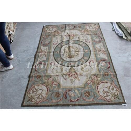 Free shipping 10K 4'x6' hand Knotted needlepoint woolen rug/carpet, 100% Wool & Handmade rug for home decor