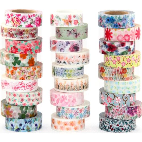 New 1x Hot Stamping Flowers Cherry blossom Japanese Washi Tape Scrapbooking Decorative DIY Masking Tape Office Adhesive Tape 10M