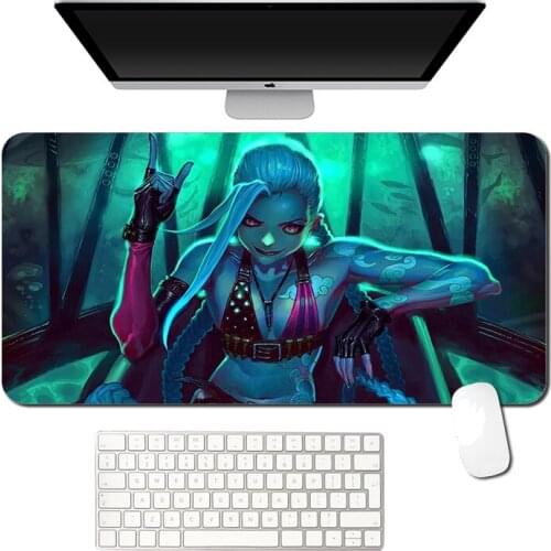 League of Legends Gaming Keyboard Mouse Pad Anime Gamer Girl LOL Mousepad Xxl Computer Accessiores Mouse Mats Rubber Notbook Pad