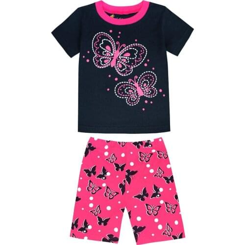 Boys Clothing Sets Summer Butterfly Short Sleeve Toddler Girls Clothes Kids Tracksuit for Girl Suit Costume Childrens Clothing