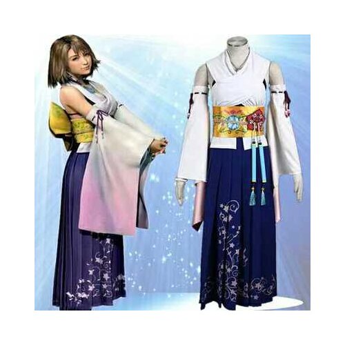Final Fantasy X FF 10 Yunie cosplay costume Yuna Halloween party clothing
