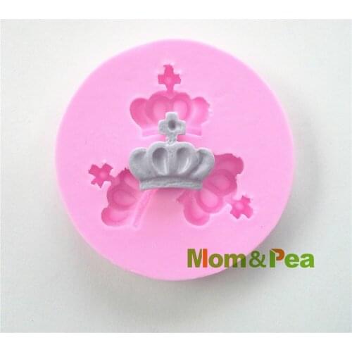 Mom&Pea 0501 Free Shipping Crowns Shaped Silicone Mold Cake Decoration Fondant Cake 3D Mold Food Grade Silicone Mould